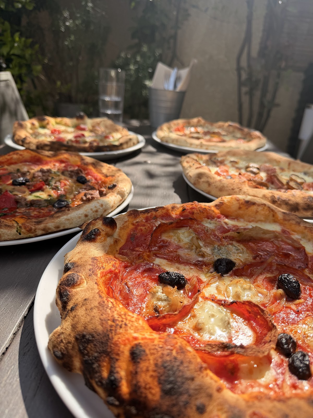 Pizzas au feu de bois
